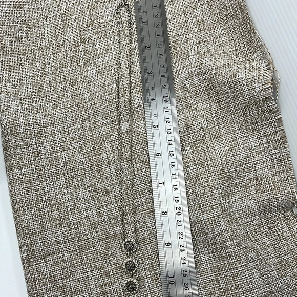 Vintage Sterling Silver Marcasite & CZ's 3 Disk Drop Lavaliere Necklace 17-20" - Picture 10 of 10